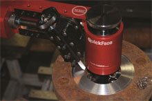 quickface portable hand powered flange facing tool